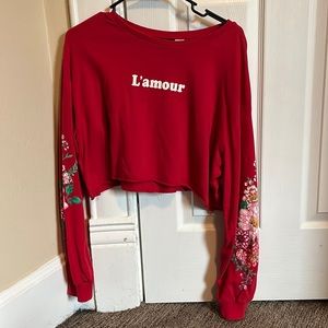 Long sleeve crop top